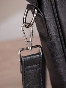 New Men's Handbag, Fashion Business Men's Shoulder Messenger Bag, Large Capacity Horizontal Briefcase, Commuter Laptop Bag