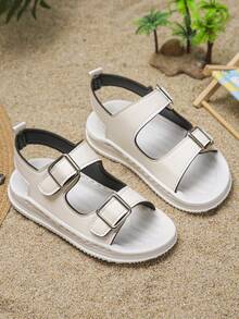 Summer Children's Soft Soled Sandals, Outdoor Casual Versatile Sandals, Open Toed Non Slip Shoes, Lightweight Beach Shoes - Beige - View 1