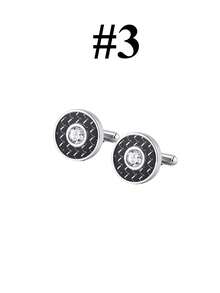 Tie Clip Cufflinks For Men Necktie Tie Bar Clips Business Shirts Tuxedo Wedding Gift - Multicolor - View 14