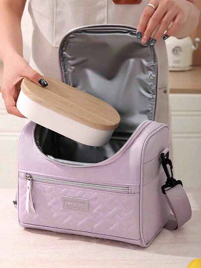 女士保温午餐包，便携式保温午餐盒，带肩带，高性价比午餐盒，适合上班族携带午餐，可重复使用防漏午餐保冷袋，加厚肩带野餐保温包，8升大容量多色可重复使用午餐盒 - 保温、防水、可手洗、可调节肩带、食物保冷、运动风格、无印花设计，适合青少年和成人，是学校假期野餐必备的夏季必备品。