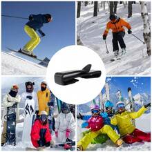 5 Pairs (10 Pieces) Of Rectangular Ski Helmet Visor Mounting Brackets - Black, Medium Size, Replacement Clips For Sports Goggles (Packaged In A Bag)