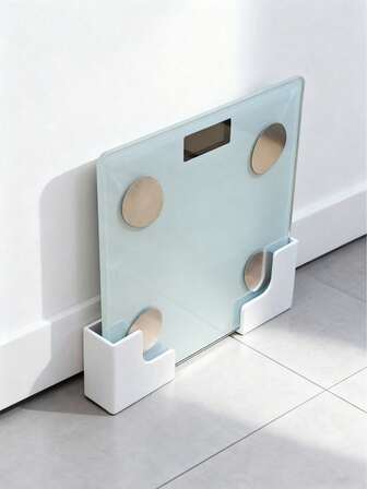 Estantería inteligente para baño - Sin necesidad de perforar, incluye accesorios adhesivos/de instalación, estantería moderna para baño y cocina con sensor de peso, hecha de plástico duradero, diseño ahorra espacio con estantes superior e inferior para papel higiénico, toallas y medicamentos - Ideal para baños pequeños