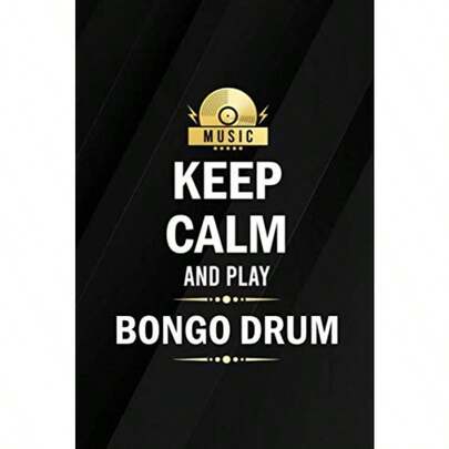 Keep Calm And Play Bongo Drum Musicians Blank Lined Notebook For Songwriting And Music Composing: Musical Instruments Journal For Writing Lyrics And Music Composition