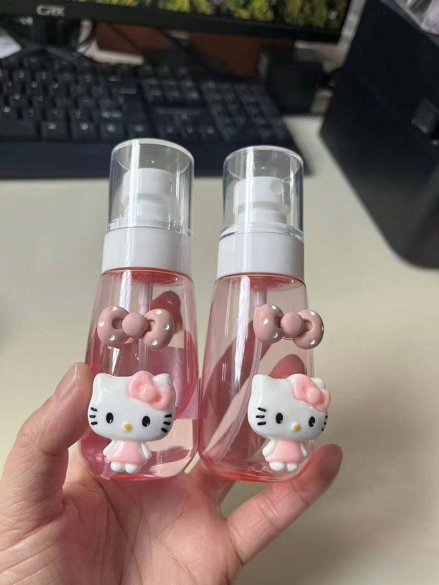 Sanrio 1pc 60ml Cute Portable Travel Subpackage Spray Bottle Spray Makeup Moisturizing Toner Small Spray Bottle Disinfection Alcohol Subpackage - Multicolor - View 1