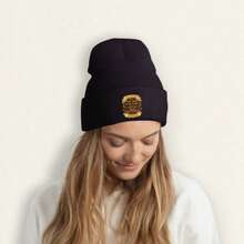 67 Six Seven Mystery Knitted Hat - 67 Number Design Unisex Winter Style, Elastic And Warm, Suitable For All Seasons, Hip-Hop Style With Iconic 67 Logo, Casual And Christmas Gift Accessory - 黑色1 - 查看 4