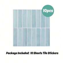 1/10/20pcs 3D Green Tile Stickers, 3D Mosaic Self-Adhesive Wall Tiles, Matte Finish, Waterproof & Mildew Resistant, Thickened Design, 30 X 30cm, Suitable For Kitchen Backsplash, RV, Rental Wall Decor, Bedroom, Pink Room Decor - Multicolor - View 17