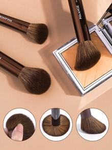 MAANGE 13pcs/17pcs Professional Makeup Brush Set, Includes Soft Makeup Brushes, Makeup Bag And Makeup Sponges, Travel Makeup Brush Set - Chocolate Brown - View 6