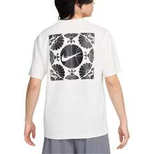 Nike Max90 Logo Print Pattern Loose Fit Crew Neck Short Sleeve T-Shirt, White - White - View 4