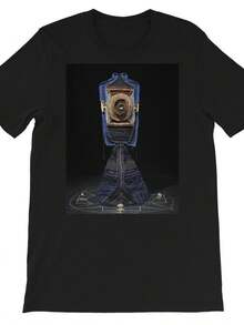 UNISEX Mandala Print Shadowwork Tshirt - 黑色 - 查看 1