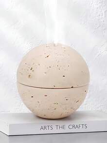 1pc Wabi-Sabi Style Stone Textured Spherical Incense Burner, Detachable Stackable Bowl Design, Suitable For Tabletop Aromatherapy And Smoke Display Decor - Sphere - View 10