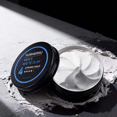 80g/ 2.82oz Powerful Men's Styling Hair Cream, Long-Lasting Styling, No Greasiness, No Sagging, Highly Malleable, Easy To Manage And Clean, Suitable For Business Trips, Travel, Dates And Festivals. A Must-Have Helper For Men
