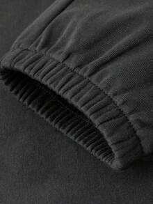 mini bala Kids Pants Spring 2026, Soft Stretchy Casual Elastic Cuff Pants For School - Black - View 8