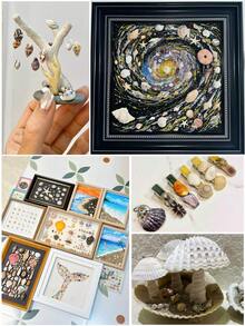 Approx. 100pcs/Box Assorted Seashells & Conches - For DIY Jewelry Making, Fish Tank Decor, Bathroom Home Decor, Party Candles Wedding Decoration, Handcraft - Multicolor - View 4