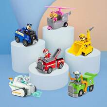 Spin Master Oficjalnie licencjonowane pojazdy ratownicze Psiego Patrolu – 10 zestawów postaci + ciężarówki – zestaw prezentowy dla dzieci w wieku 3+ lat - ​Wóz patrolowy + Ryder​ - Zobacz 7