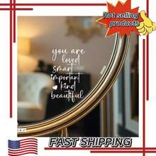 1 Mirror Sticker – Inspirational Self-Love Vinyl Decal, Positive Affirmation Wall Sticker, Suitable For Bedrooms, Bathrooms, And Dressing Tables, Removable And Waterproof Motivational Quote Sticker, Bedroom Decor, Home Decor, Living Room Wallpaper, Wall Decal, Party Decoration, Office Decoration, Home Furnishings, Personalized Sticker, Mirror Wall Decor, Wall Mirror, Room And Bathroom Decoration - White - View 1