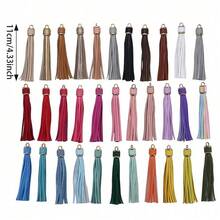 4Amazonia 10厘米PU皮革流苏，优雅彩色流苏吊坠，适用于家居装饰、DIY服装、包包、钥匙扣、珠宝配饰，2026年新款上市 - 彩色 - 查看 5