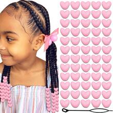 60 hạt nhựa nhiều màu sắc, thích hợp để kết hợp làm các phụ kiện tóc khác nhau, lý tưởng cho việc tạo kiểu tóc hàng ngày, đồ thủ công DIY, quà tặng hình trái tim ngày Valentine và nhiều hơn nữa. - Nhiều màu - Xem 10