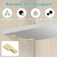 Uxcell 30Pcs Shelf Support Pegs 5mm Spoon Shape Shelf Support Pins Metal Support Pegs Holder For Kitchen Cabinet Bookcase Gold - Gold - View 7