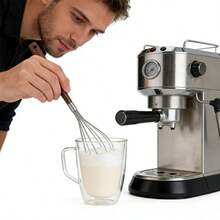 1pc/2pcs/6pcs Stainless Steel, Wooden Handle Manual Egg Beater And Mixer - No Battery Required, Durable Metal Design, Easy Baking And Cooking, Ideal For Whipping And Blending Ingredients, Egg Beater | Manual Mixer | Sturdy Construction, Hand-Held Whisk - Multicolor - View 9