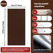 1pc Self-Adhesive Leather Anti-Scratch Wall Protector, Suitable For Cat Trees And Scratching Boards, Trimmable - 78.74*15.75in(200* 40cm) - View 17