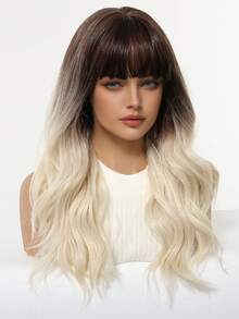 22英寸渐变金色蝴蝶卷假发，适合各种场合、所有季节，采用合成纤维制成，专为女性/女孩设计，非常适合返校季、音乐节、母亲节礼物。 - 漸層 - 查看 6