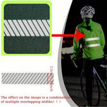 1m, FG002 Striped Reflective Safety Tape, Reflective Clothing DIY Sticker, Sewing & Ironing Reflective Sticker