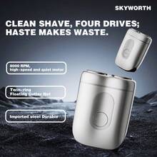 SKYWORTH Creavi 超跑系列迷你电动剃须刀 | 8000 转/分钟高速静音马达 | 双浮动刀网 | 9*2 自磨刀片 | IPX7 级防水 | 高级金属质感 | 流线型超跑设计 | 掌上便携 | Type-C 快速充电 | 精美礼盒包装 - 彩色 - 查看 14