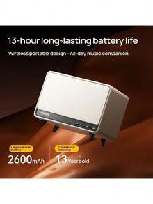 PHILIPS TAS6500 高品質復古藍牙音箱 經典造型設計與動態光效 為居家空間增添風格與靈動氛圍 機身按鍵便利操控音樂與通話 自動配對與斷電功能省心實用 白色 - 白色 - 查看 5