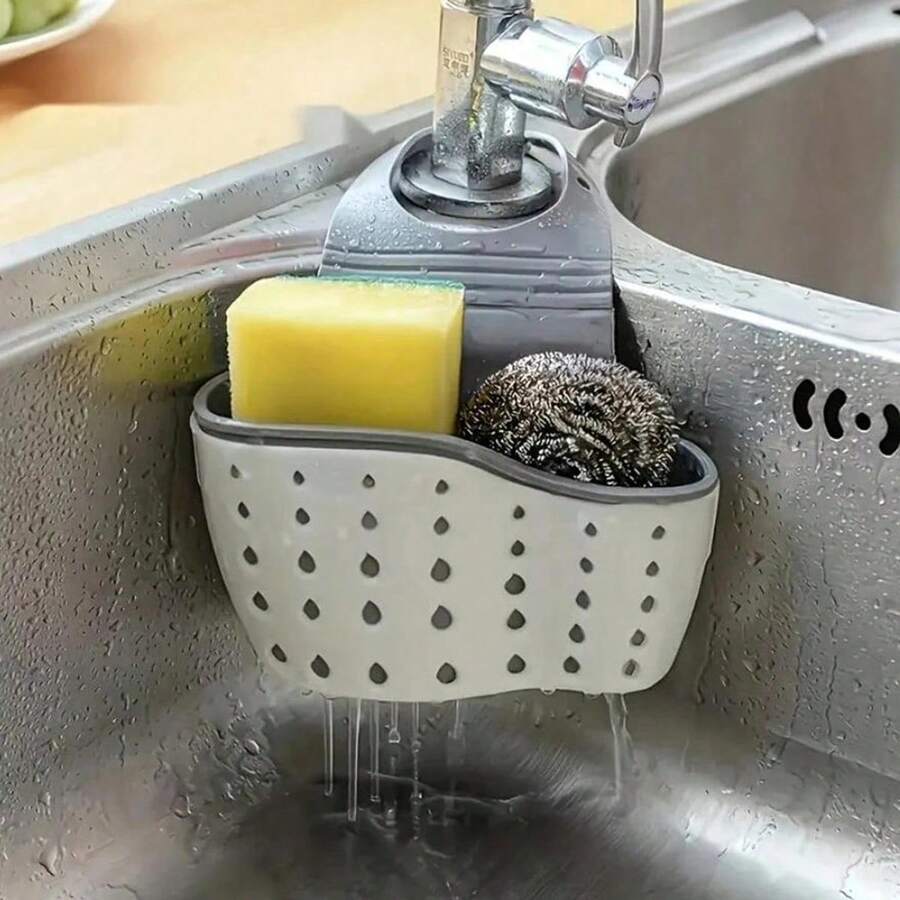 Storage Hanging Basket, Faucet Hanging Basket, Shelving Unit, Kitchen Drain Basket, Kitchen Sink Drain Basket, Dish Drying Hanging Basket - Multicolor - View 1