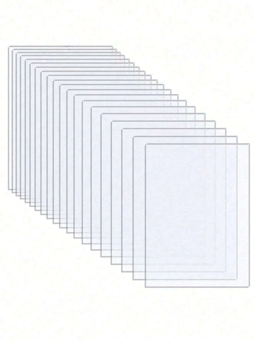 10片透明亚克力板，可用于DIY手写板、相框、座位号牌、名片夹、展示架。适用于情人节、婚礼、生日派对、斋月及其他场合。 - 無色 - 查看 1