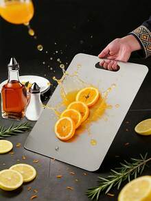 3pcs/1pc Titanium Alloy Cutting Board, Kitchen Titanium Alloy Chopping Board, 304 Stainless Steel Cutting Board, Suitable For Meat, Fruits And Vegetables - Multicolor - View 3