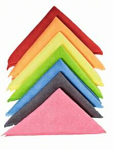 10片装超柔软微纤维清洁布，25*25厘米/30*30厘米，颜色随机，吸水性强，适用于厨房、玻璃、家居清洁 - 厨房、浴室、家用 - 彩色 - 查看 29