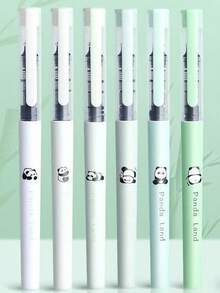 6支装黑色走珠笔，粉色蝴蝶结速干凝胶笔，0.5mm细笔尖，书写流畅，适用于办公室、教室、成人居家办公、家庭教育、课堂书写、考试等场合，凝胶笔和圆珠笔套装，节日文具礼品，返校礼物