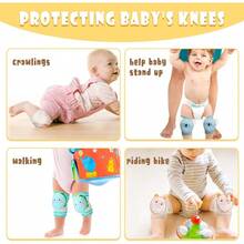 6 Pairs Preboun Baby Knee Pads, Anti-Slip Breathable, Suitable For Baby Boys And Girls, 0-3 Years Old - Multicolor - View 3