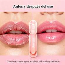 Aceite Labial Rollerball, Bálsamo Labial Transparente, Aceite Labial con Diseño de Bola Rodante Transparente, Bálsamo Labial Hidratante Nutritivo para Labios Secos y Agrietados ( # 3 fresas, M) - #1 Mango - Ver 4