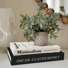 2pcs Black And Beige Decorative Faux Books, Modern Minimalist Design, Suitable For Living Room, Dining Table, Coffee Table, TV Cabinet Decor, Ideal For Halloween, Thanksgiving And Christmas Decoration - Black - View 4