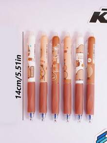 6pcs Retractable Erasable Ballpoint Pen Set, Ergonomic Erasable Ballpoint Pens, Blue/Black Ink Options, 0.5mm Fine Tip, Lightweight, Comfortable Grip, Quick-Drying, Ideal For Office Use, Great Gift Choice. - Multicolor - View 8