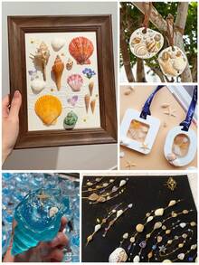 Approx. 100pcs/Box Assorted Seashells & Conches - For DIY Jewelry Making, Fish Tank Decor, Bathroom Home Decor, Party Candles Wedding Decoration, Handcraft - Multicolor - View 3