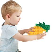 黄色菠萝推泡泡减压玩具，指尖玩具，成人和儿童时尚泡泡破玩具，派对游戏装饰品，圣诞节/万圣节礼物，适合儿童和成人的有趣推泡泡和时尚玩具 - 彩色 - 查看 9