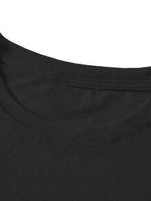 Camiseta Hombre Verano Estilo Anime Chains Weapon Personaje con Brazos Extendidos Moda Casual Cuello Redondo Confort Diario Regalo Original Oferta Exclusiva Imprescindible - Negro - Ver 4