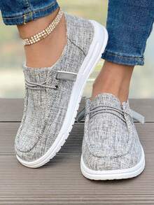 Women's Retro Thick Sole Loafers - Black/Gray Comfort Shoes For Work  Retro Thick Sole Loafers - Comfort Casual Shoes For Women  Comfortable Retro Thick Sole Loafers - Shoes For Outings & Office  Everyday Retro Thick Sole Loafers - Comfort Casual Shoes  Plus Size Retro Thick Sole Loafers - Comfort Casual Shoes - 深灰色 - 查看 2