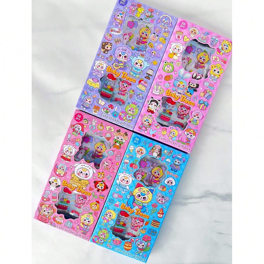 New Boxed Sticker Set, Student PET Planner Gift Box, Creative Planner Gift Set - Multicolor - View 1