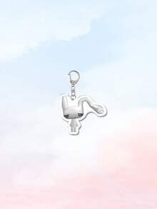 1个亚克力可爱卡通3D猫咪钥匙扣 卡通主题钥匙链挂件 背包装饰/包包配件/书包配件/钱包挂件/朋友礼物