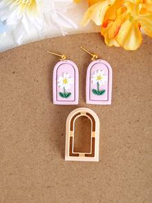 1/12pcs Geometry Polymer Clay Cutters, Boho Flower Clay Cutters For Polymer Clay Jewelry, Polymer Clay Cutters Set, Clay Earrings Cutters - Clay Cutter - View 13