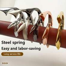 1pc Fashionable Shark Shaped Guitar Capo, Zinc Alloy Tuning Capo With Sound Changing Function, Suitable For Acoustic Guitar, Folk Guitar, Electric Guitar And Ukulele, Good Grip, No Buzzing, Zinc Alloy, Musical Instrument Accessory, String Instrument Accessory, Stylish Capo, Minimalist Design, Strong Clamping, Time & Effort Saving, Non-Damaging To Instrument Body, Universal String Instrument Accessory, Thoughtful Gift For Beginners And Music Enthusiasts - Silver - View 2