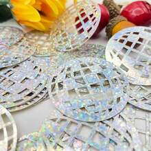 100pcs Glitter Disco Ball Tabletop Confetti, Disco Theme Party Confetti, Suitable For Bachelorette Party Tabletop Centerpiece Decor, 70s 80s Hippie Birthday Party Supplies
