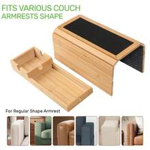 Couch Armrest Table, 3-In-1 Magnetic Detachable Couch Arm Tray With Cup Holder And Phone Holder, Foldable Bamboo Couch Cup Holder For Remote Controls, Phones, Snacks, Cups, Burlywood - Multicolor - View 7