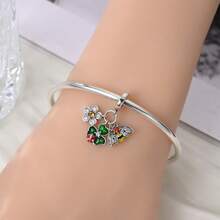 1个幸运四叶草甲虫安全扣，新鲜四叶草锆石，蘑菇蜗牛，幸运四叶草蜗牛，攀岩青蛙，蜜蜂花，活力之心，惊喜恐龙，欢乐青蛙吊坠，DIY创意手工，适合生日和节日礼物 - 彩色 - 查看 8