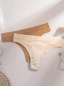 7pcs Women's Seamless Comfortable High Waist T-Back Sexy Panties - Multicolor - View 7