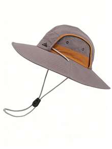 1pc Unisex Bucket Hat | Wide Brim Sun Protection Hat, Contrast Stitching, Suitable For Fishing, Beach And Other Outdoor Activities | Breathable Outdoor Camping Hat, Suitable For Men And Women - Multicolor - View 17